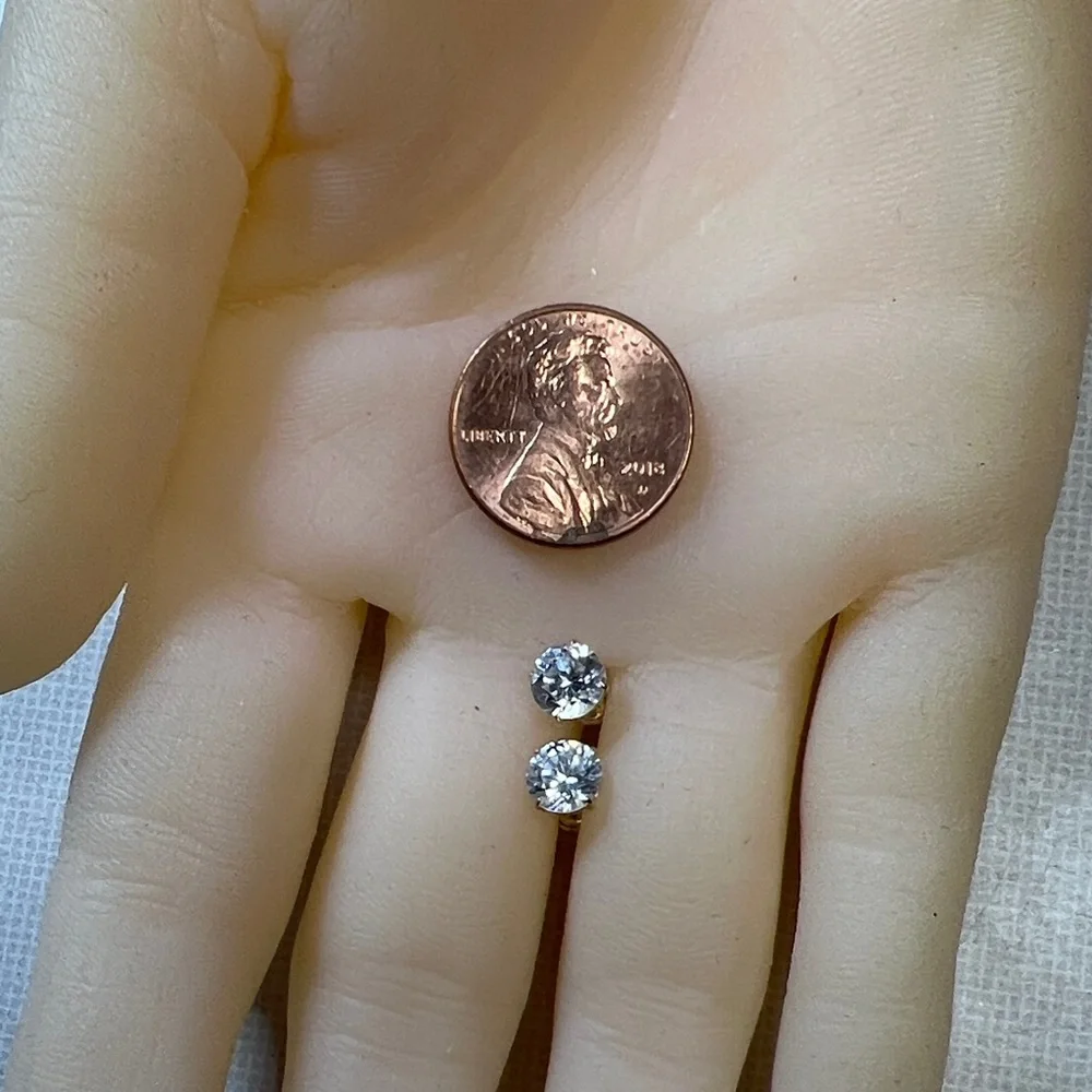 14K Screw Stud Earrings